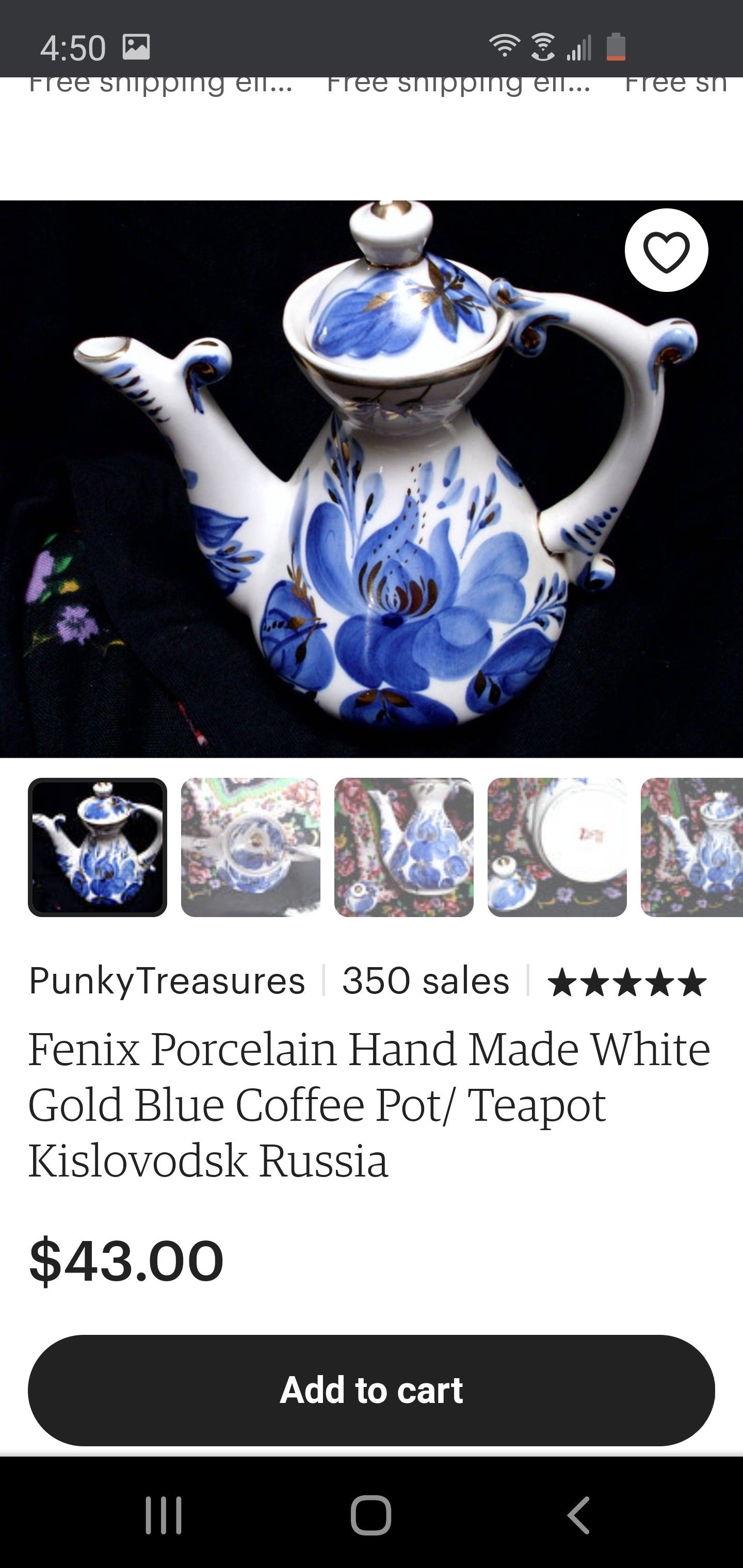 Handmade tea pot