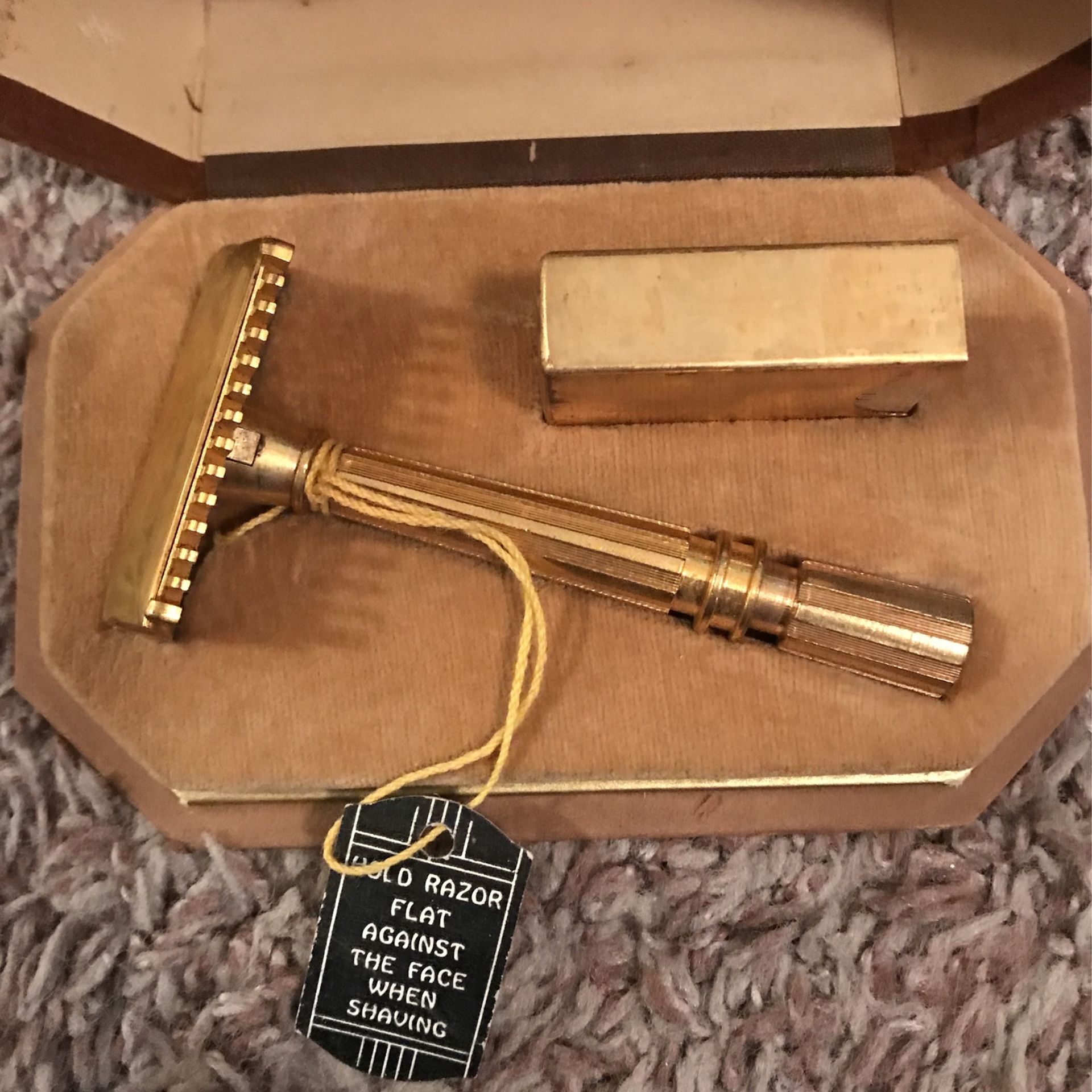 antique beveled shaving mirror with wall mount extension arm
