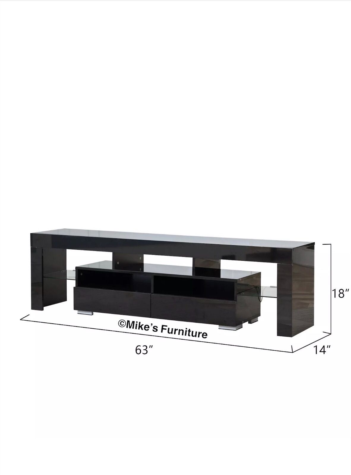 Brand new 63” TV stand entertainment center wall unit with L.E.D lights
