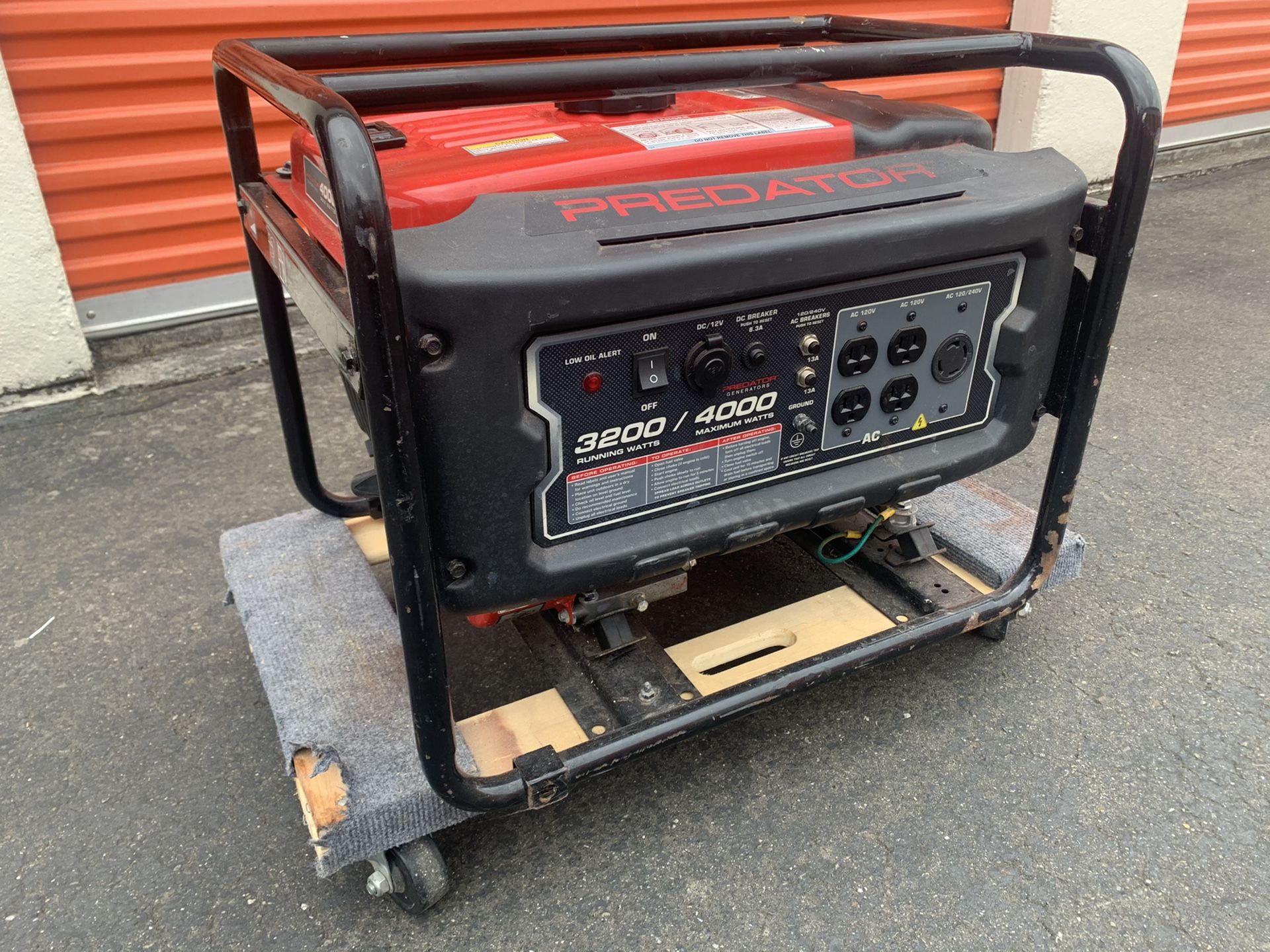 Predator 3200/4000 watt generator for Sale in Tacoma, WA - OfferUp