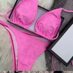GUCCI Hot Pink Bikini and RHINESTONES Thumbnail