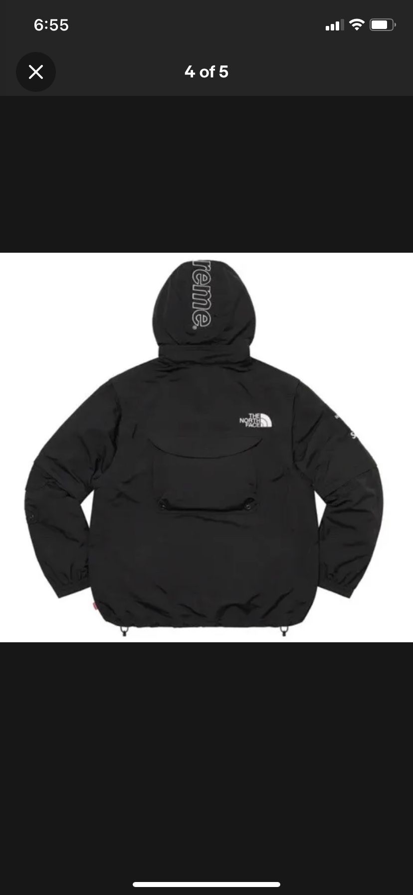 Supreme x The North Face Trekking Convertible Jacket Size Medium (Black)