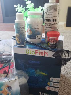 Glo Fish Tank With All The Goods Thumbnail