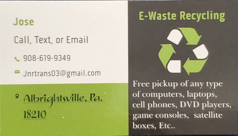 Free E-Waste & Scrap Metal Pickups