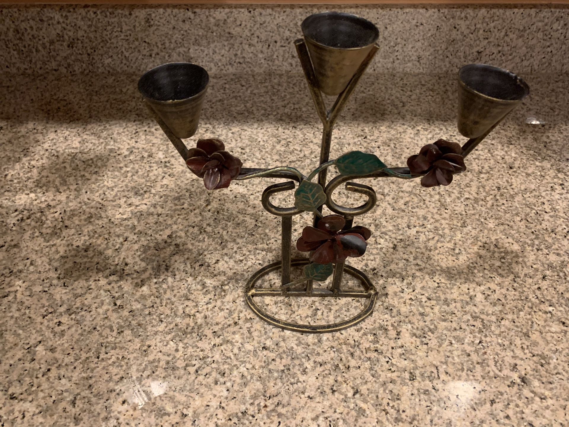 (4) Wall Mount Candles Holders & (1) Table Candle Holder