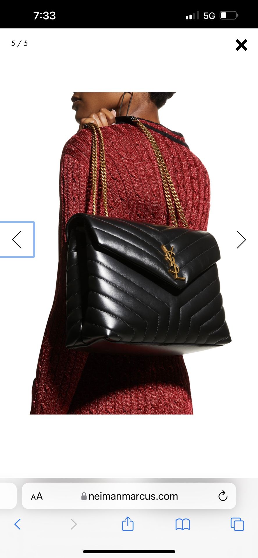 Saint Laurent Medium LouLou Matelassé Leather Bag
