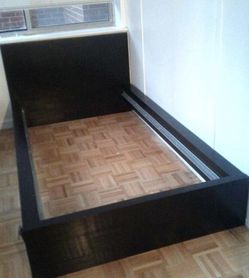 Black Ikea Malm Twin Size Bed Frame For, Ikea Luroy Twin Bed Frame