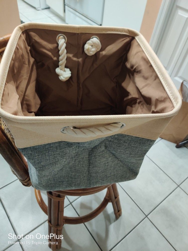 Fabric Basket Storage Room Organizer 15"X11"
