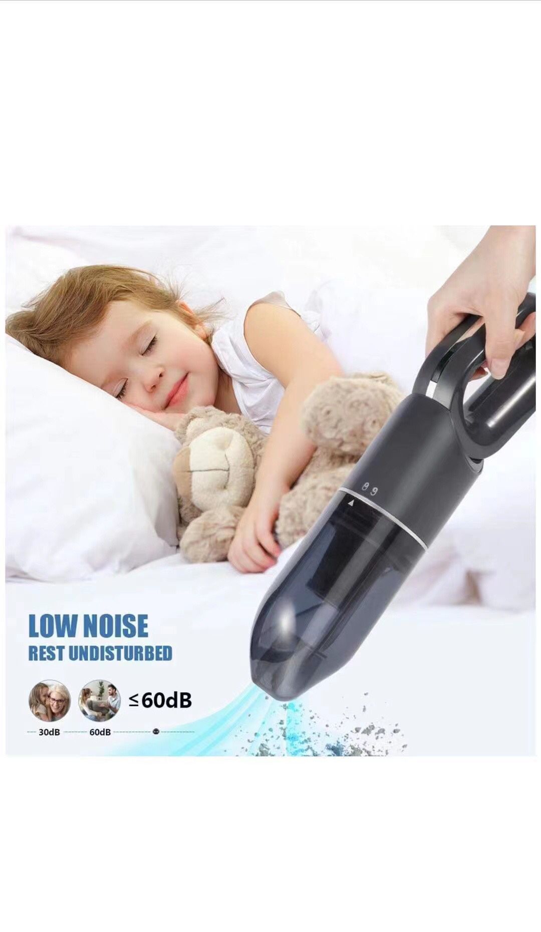 Handheld Vacuum,Car Vacuum,Rechargeable Cordless Stick Vacuum Cleaner,Pet Hair Vacuum, with 7000PA High Power and Quick Charge Portable Vacuum for Hom