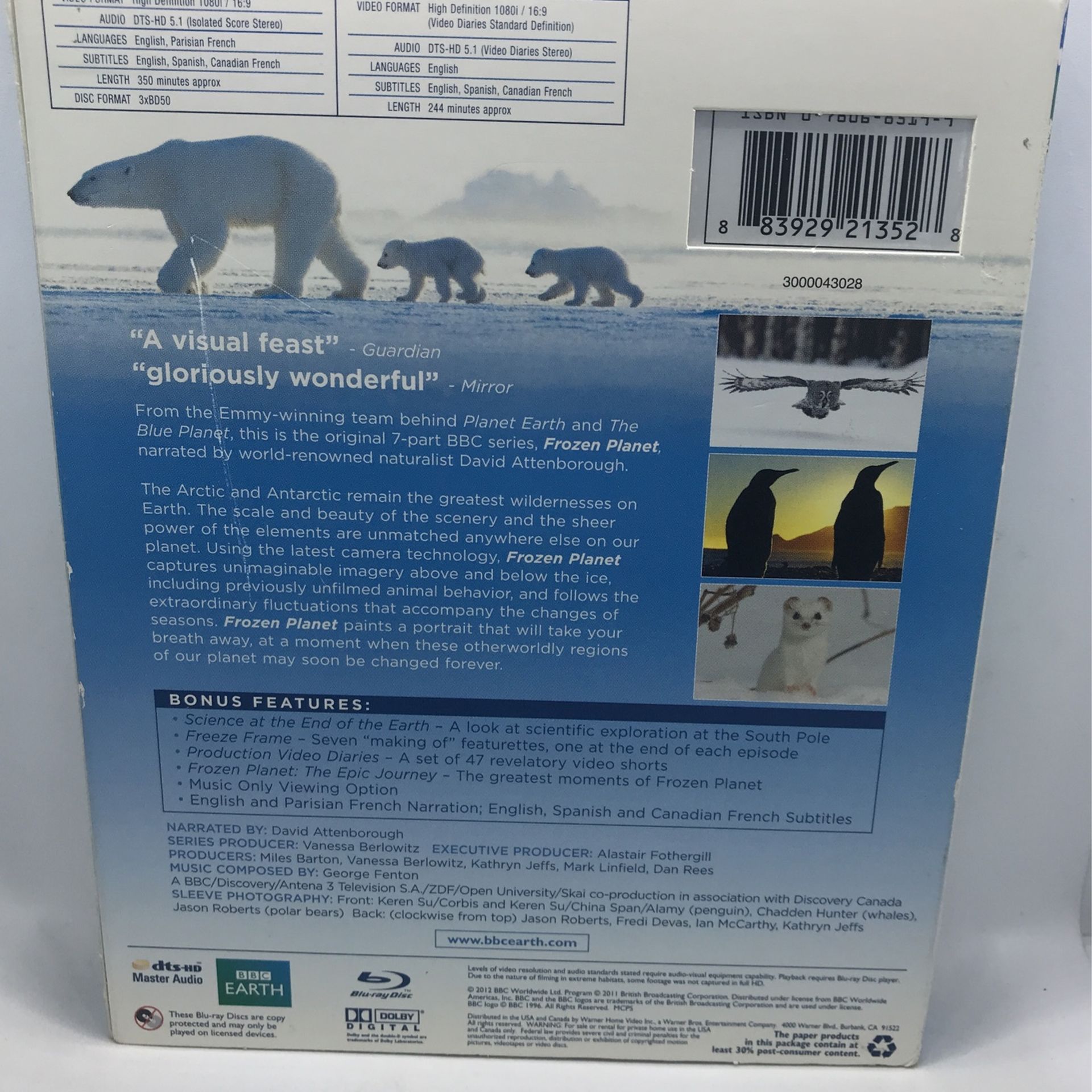 BBC Earth Frozen Planet Blu-ray Set New