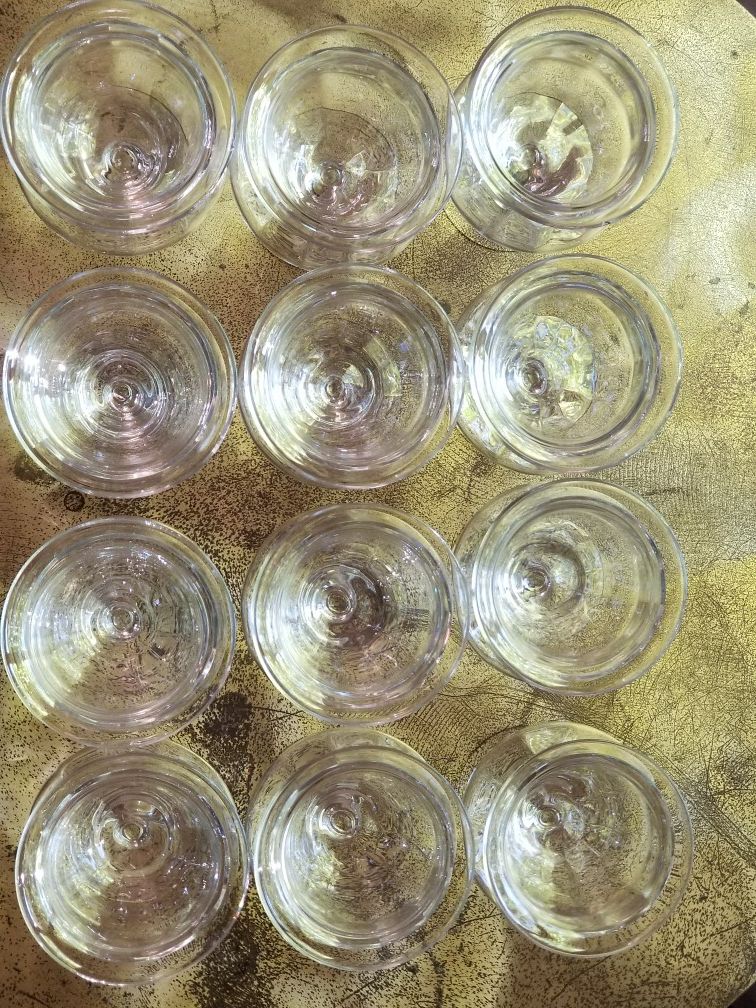 12 vintage crystal icers or glasses-cups-goblets