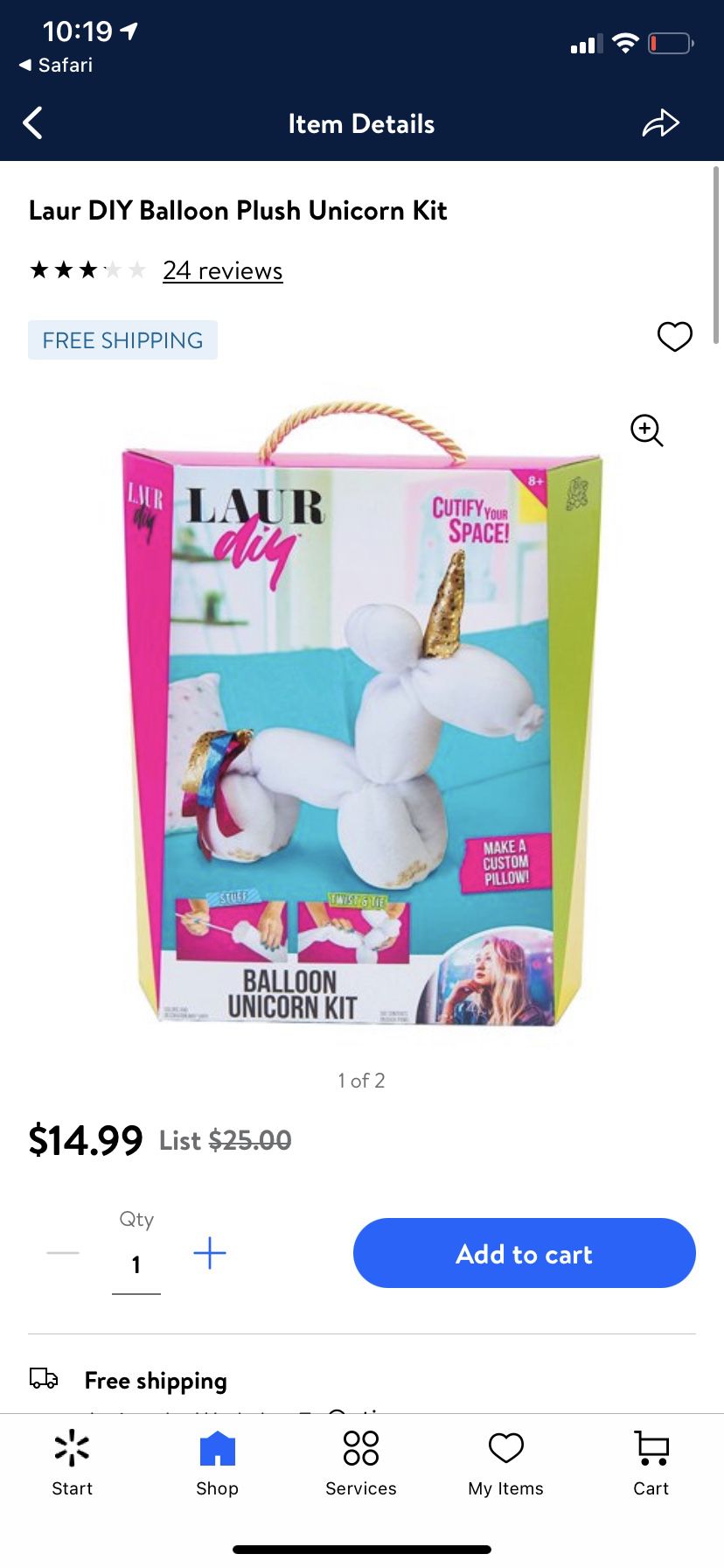 Unicorn Balloon Pillow Kit 