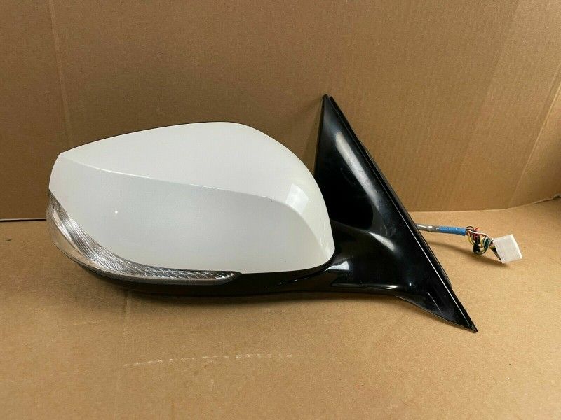 14-20 INFINITI Q50 RIGHT PASSENGER SIDE VIEW DOOR MIRROR W/ CAMERA WHITE