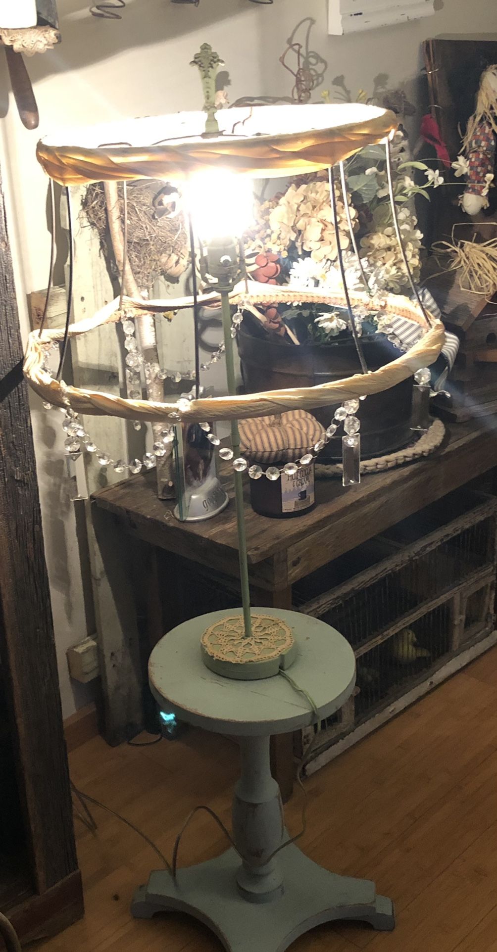 Antique Shabby Chic Lamp
