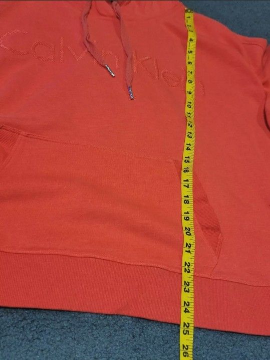 Calvin Klein Pink Large Pocket Hoodie Large