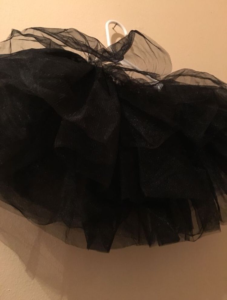 Black TULLE PETTICOAT 5-Layer Petticoat small Halloween Costume