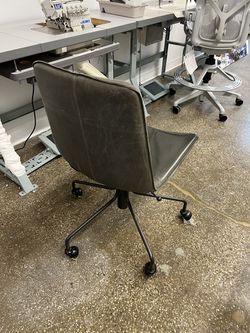 West Elm Leather Rolling Chair  Thumbnail