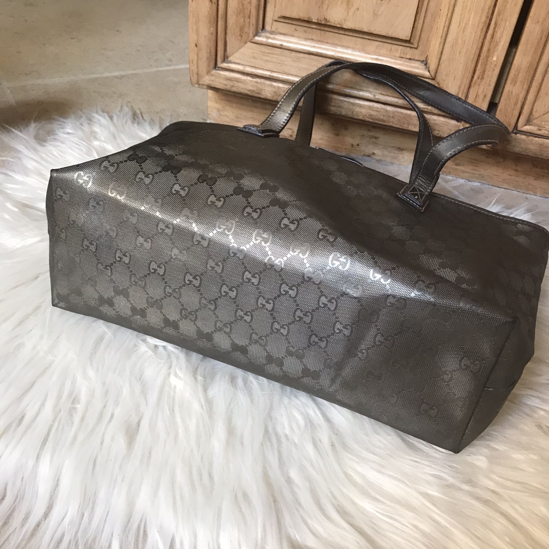 100% GUCCI GG MONOGRAN COATED CANVAS