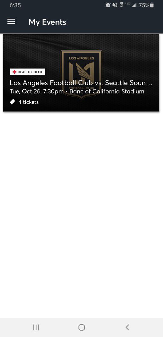 4 LAFC Tickets On October 26th