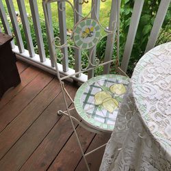 Bistro Table And Chairs Set Wrought Iron  Thumbnail