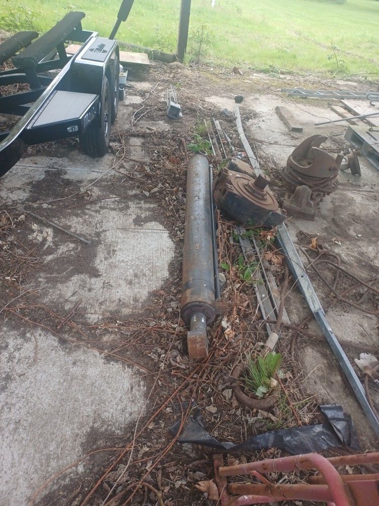 Hydraulic RAM cylinder 72.5" for Excavator Loader ~~ 66.5" + 3" x2 pin length Heavy Equipment Part