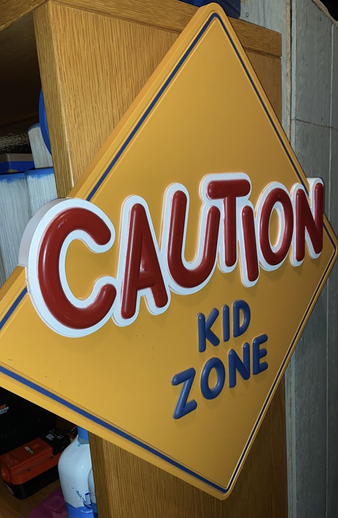 “Caution Kid Zone” Metal Sign