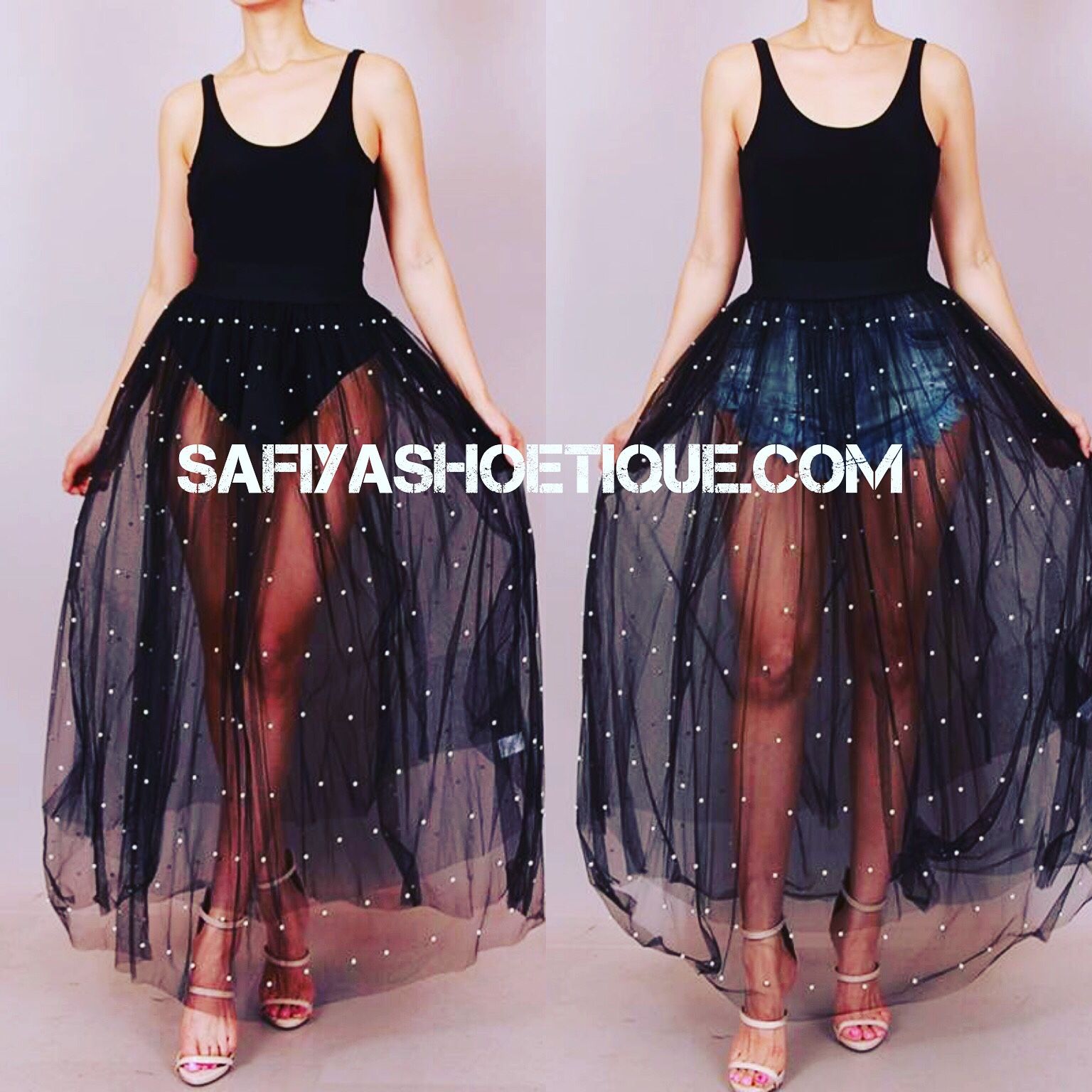Pearl tulle skirt