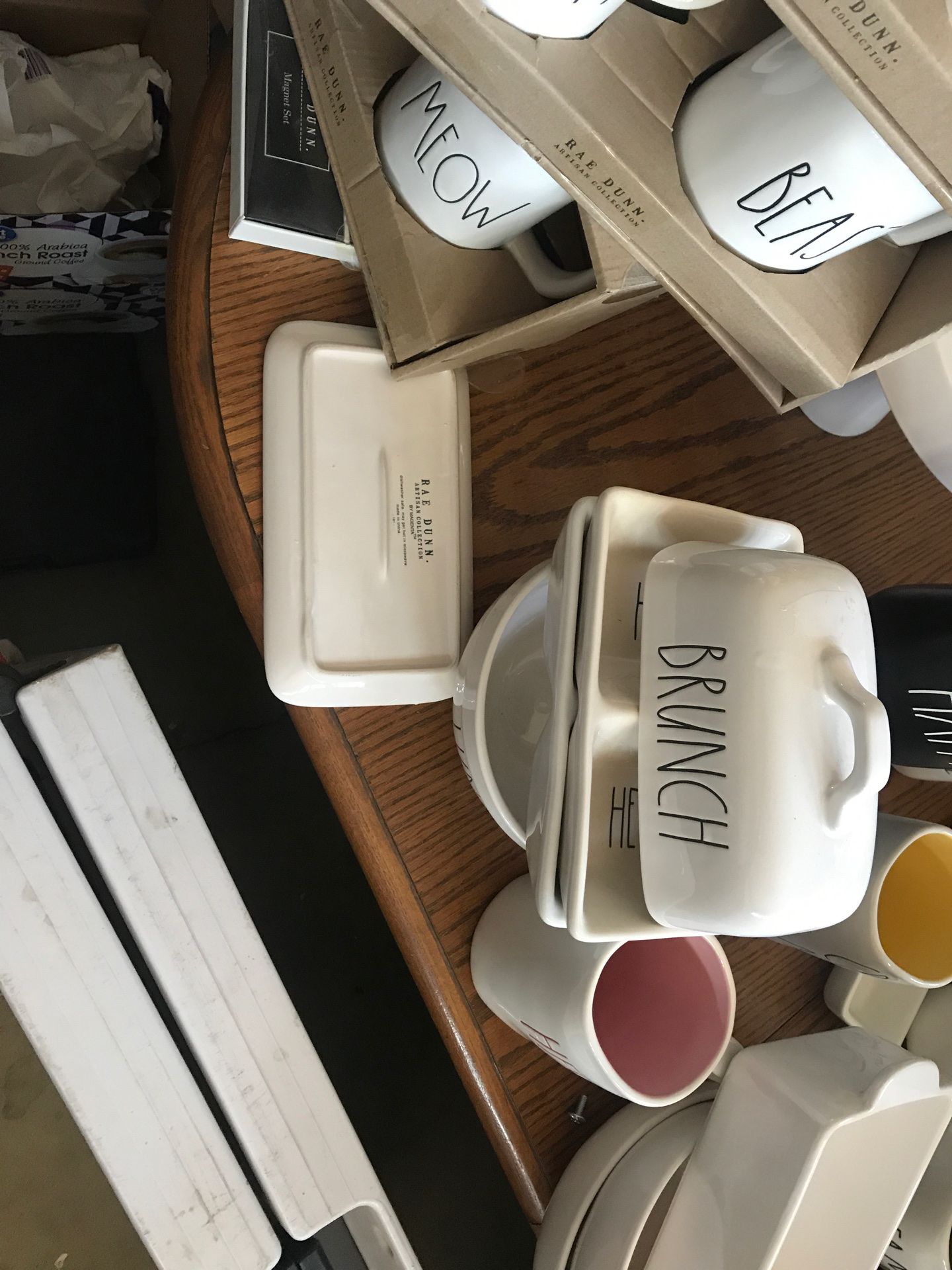 Rae Dunn BUTTER Dishes galore. BRUNCH butter dish 🎯custom your post sets Welcomed 🎯. Ships Daily