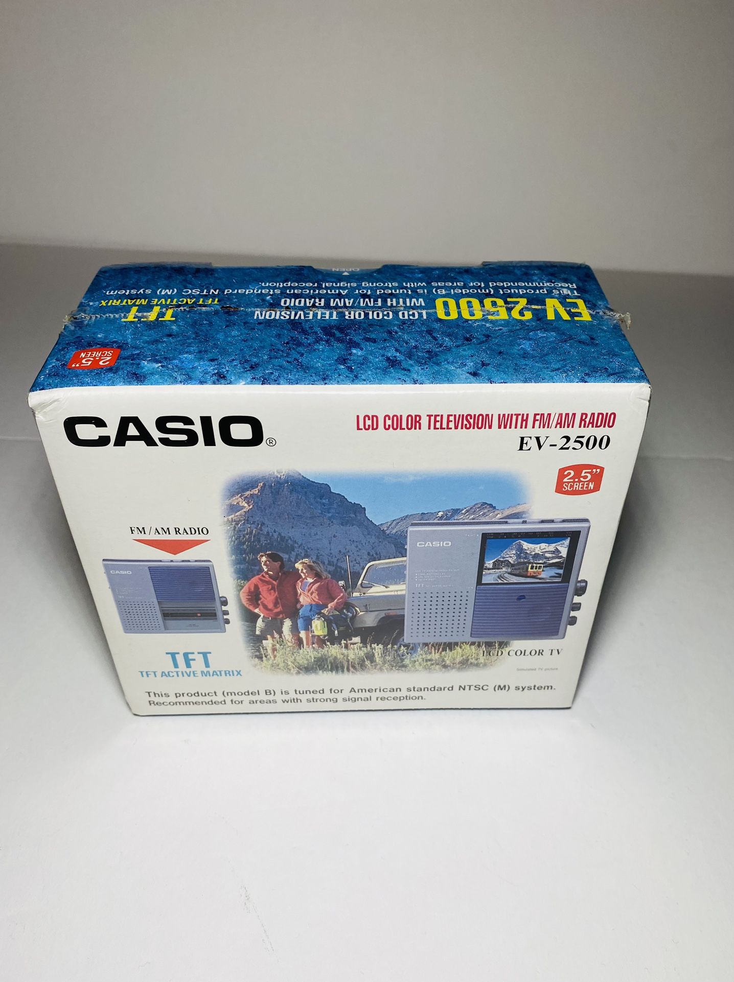 EV-2500 Vintage Casio Portable LCD TV Handheld Color Television SEALED New