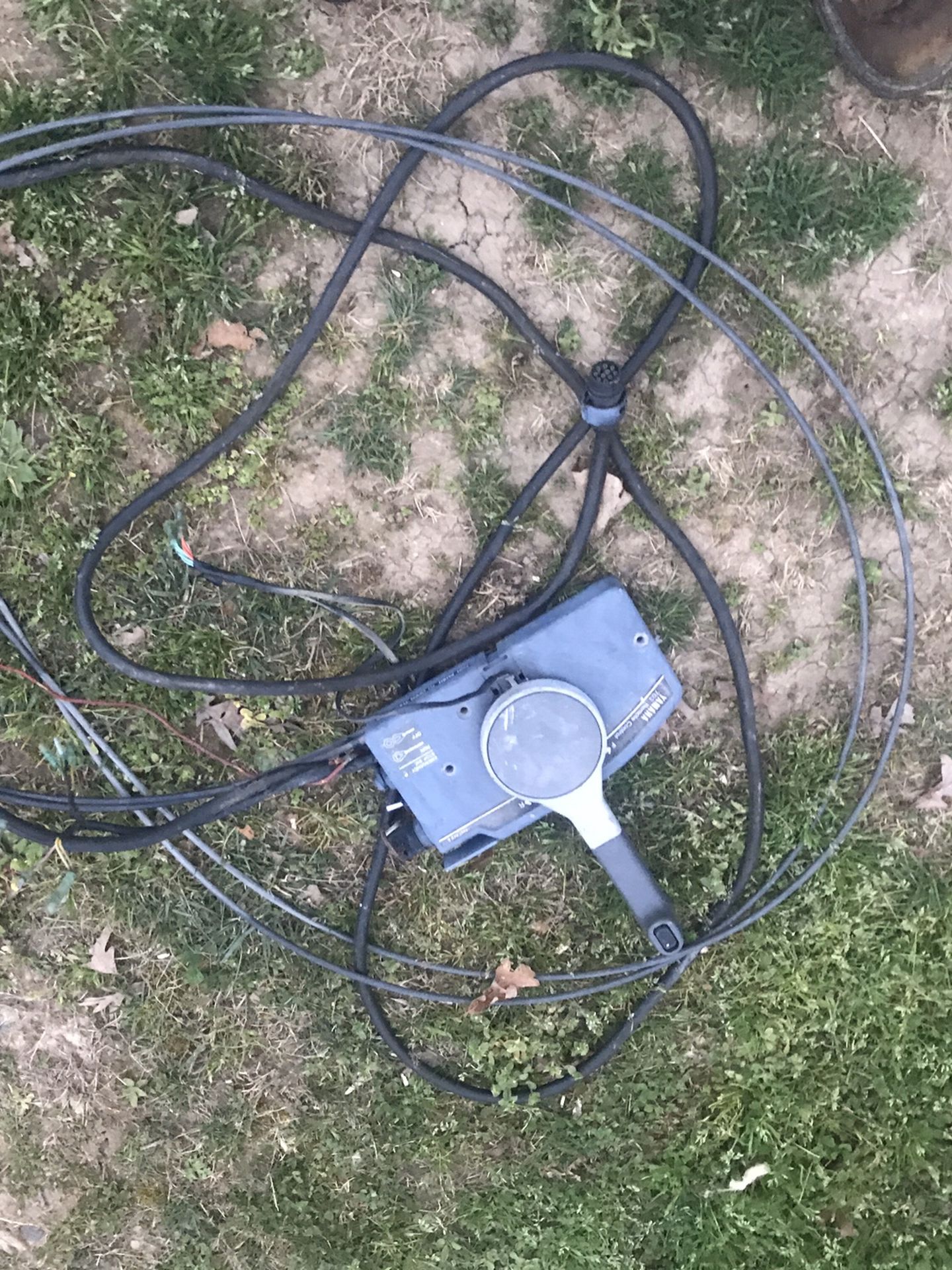 Yamaha outboard boat control and cables for outboard engine