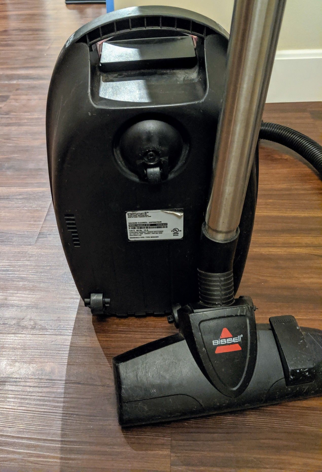 Bissell Zing Bagged Canister Vacuum, Maroon, 4122 Corded for Sale in