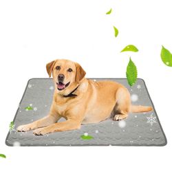 Cooling Mat for Dogs Cats Ice Silk Pet Self Cooling Pad Blanket for Pet Beds/Kennels/Couches /Car Seats/Floors, Size Xl Thumbnail