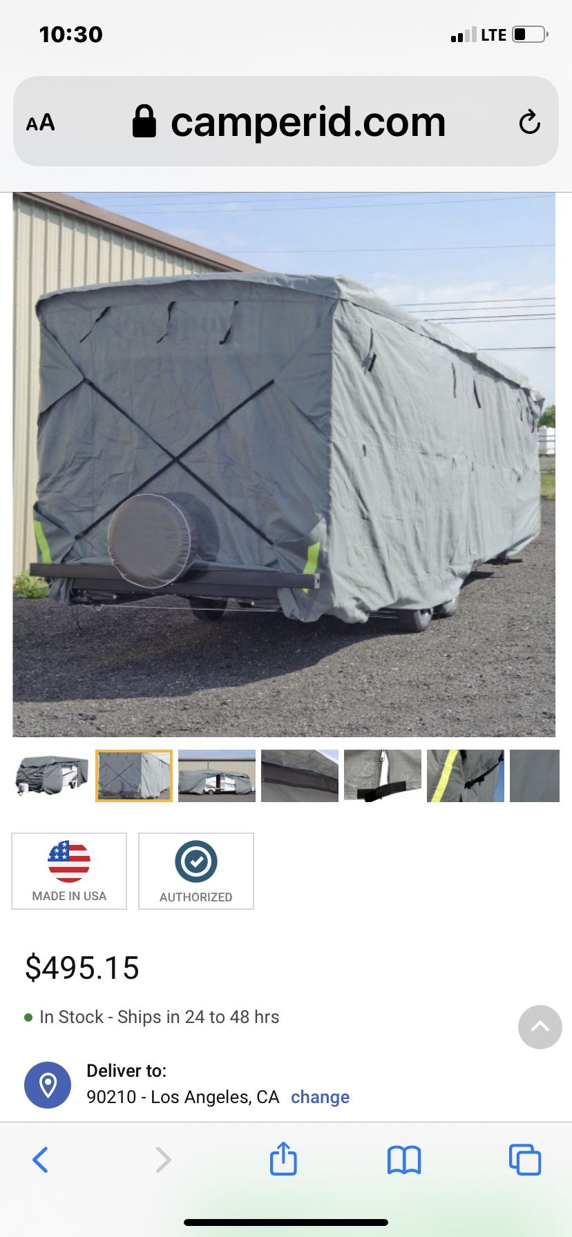 Budge Toy Hauler Cover 33’ #RVRB-53