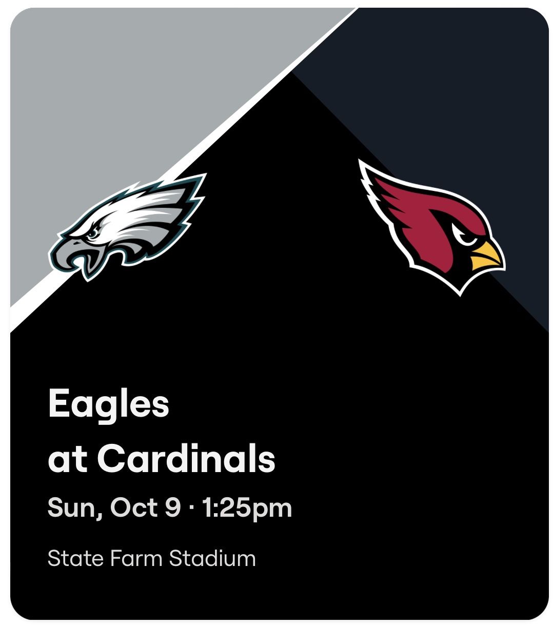 2 Tickets Lower Level Section 117 Row 11 And Orange Parking Pass To Eagles And Cardinals All For $480 Total OBO
