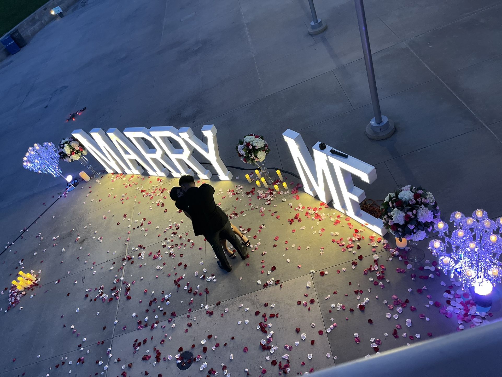 Marry Me Marquee Letters