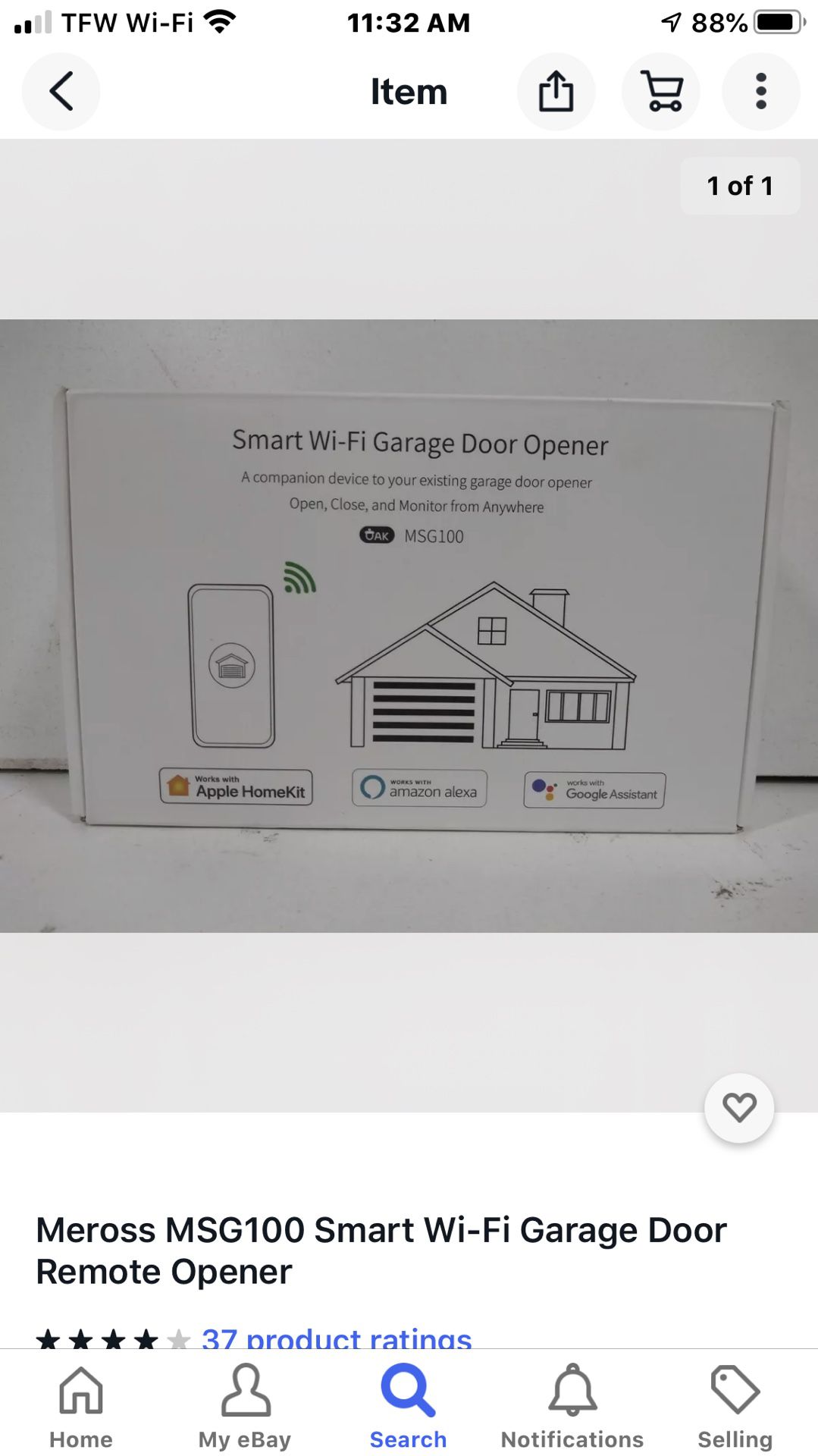 Smart Wi Fi Garage Door Opener 