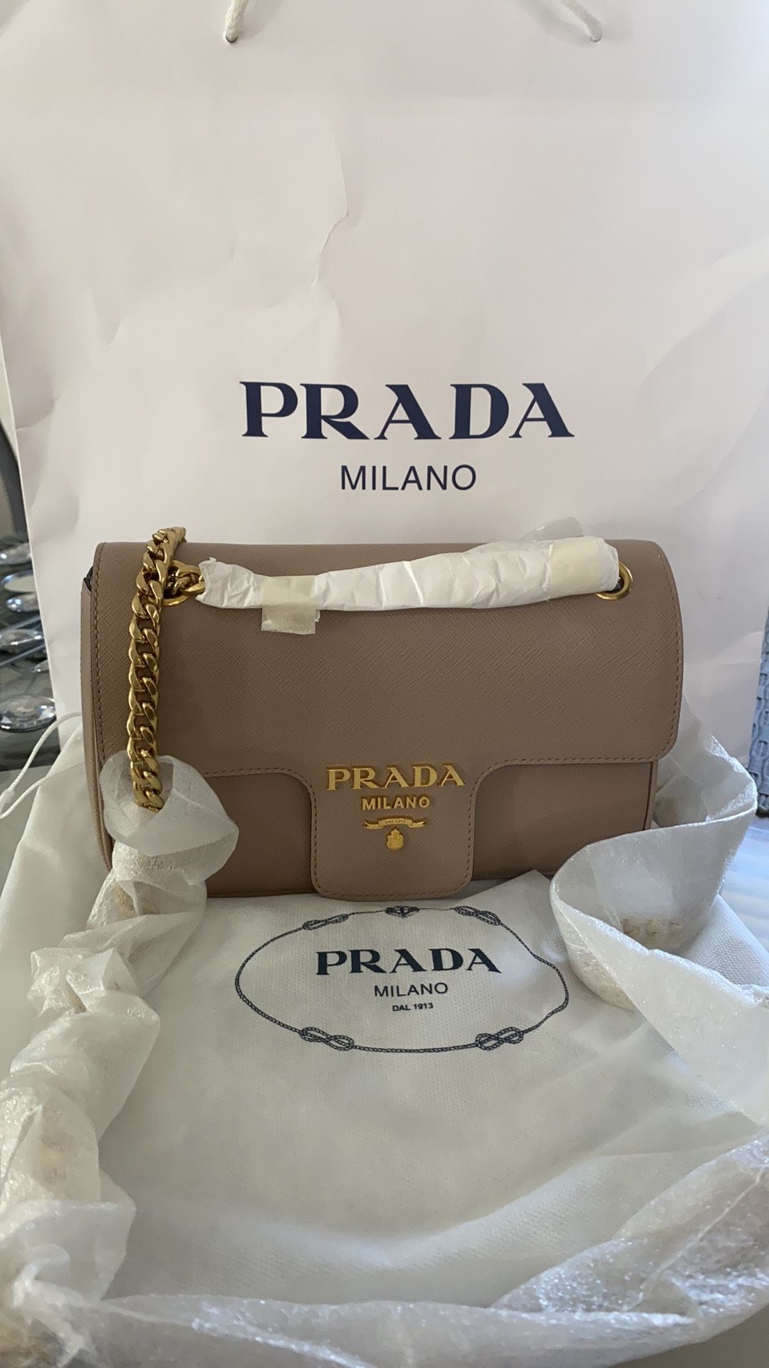 Prada Pattina Saffiano 1 Crossbody Bag