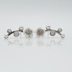 "Shell Flower Beads Leaf Snowflake Cuff Earrings for Women/Girl, 990101A116
  Thumbnail