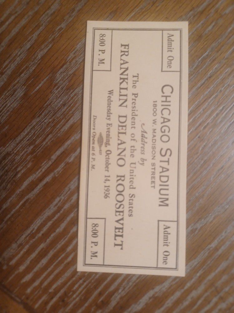 Antique Political Reception Tickets