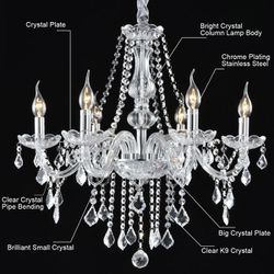 Modern Elegant Crystal Chandelier Ceiling Light Kitchen dining room bed furniture appliances decoration light Thumbnail