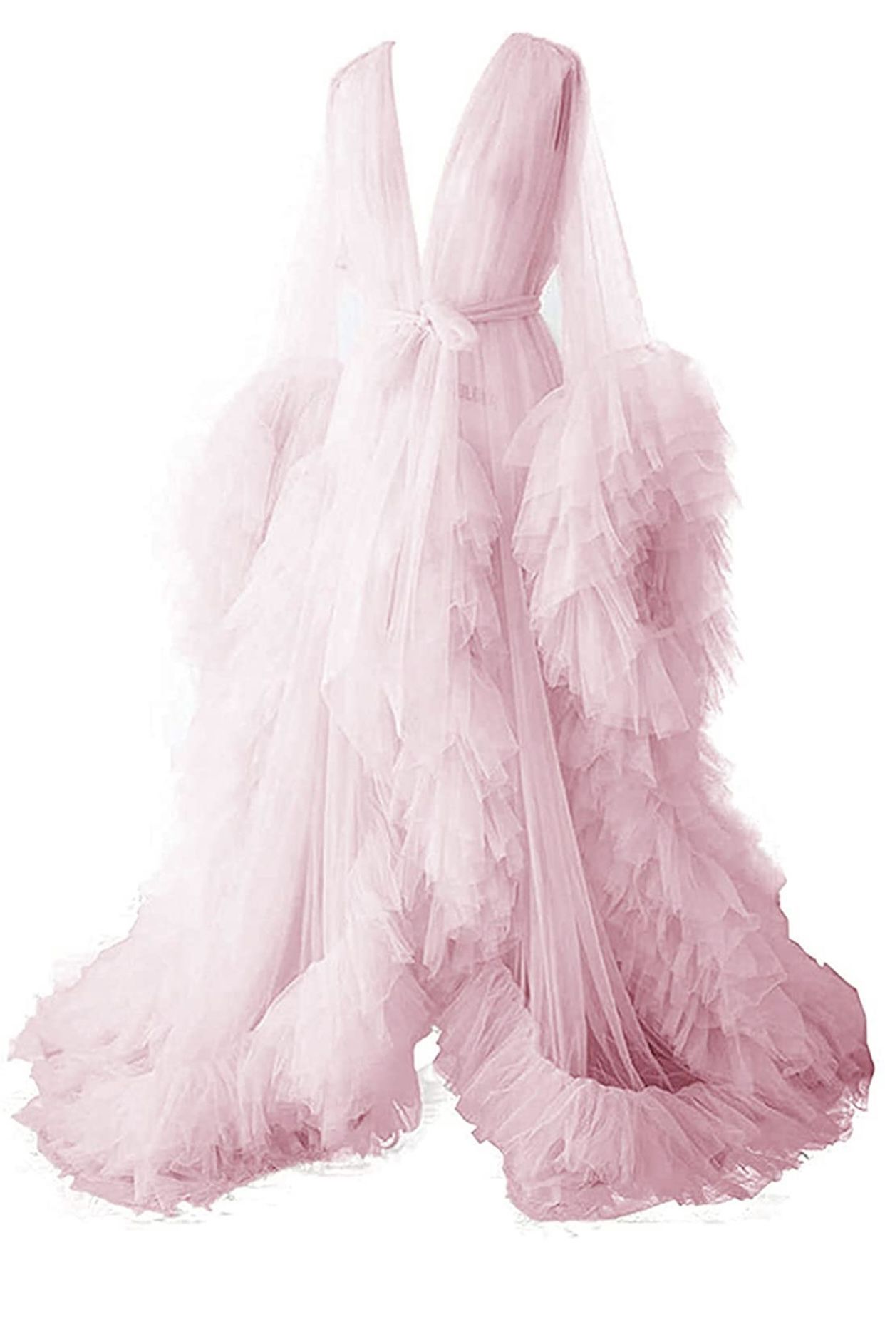 Pink Tulle Maternity Robe 