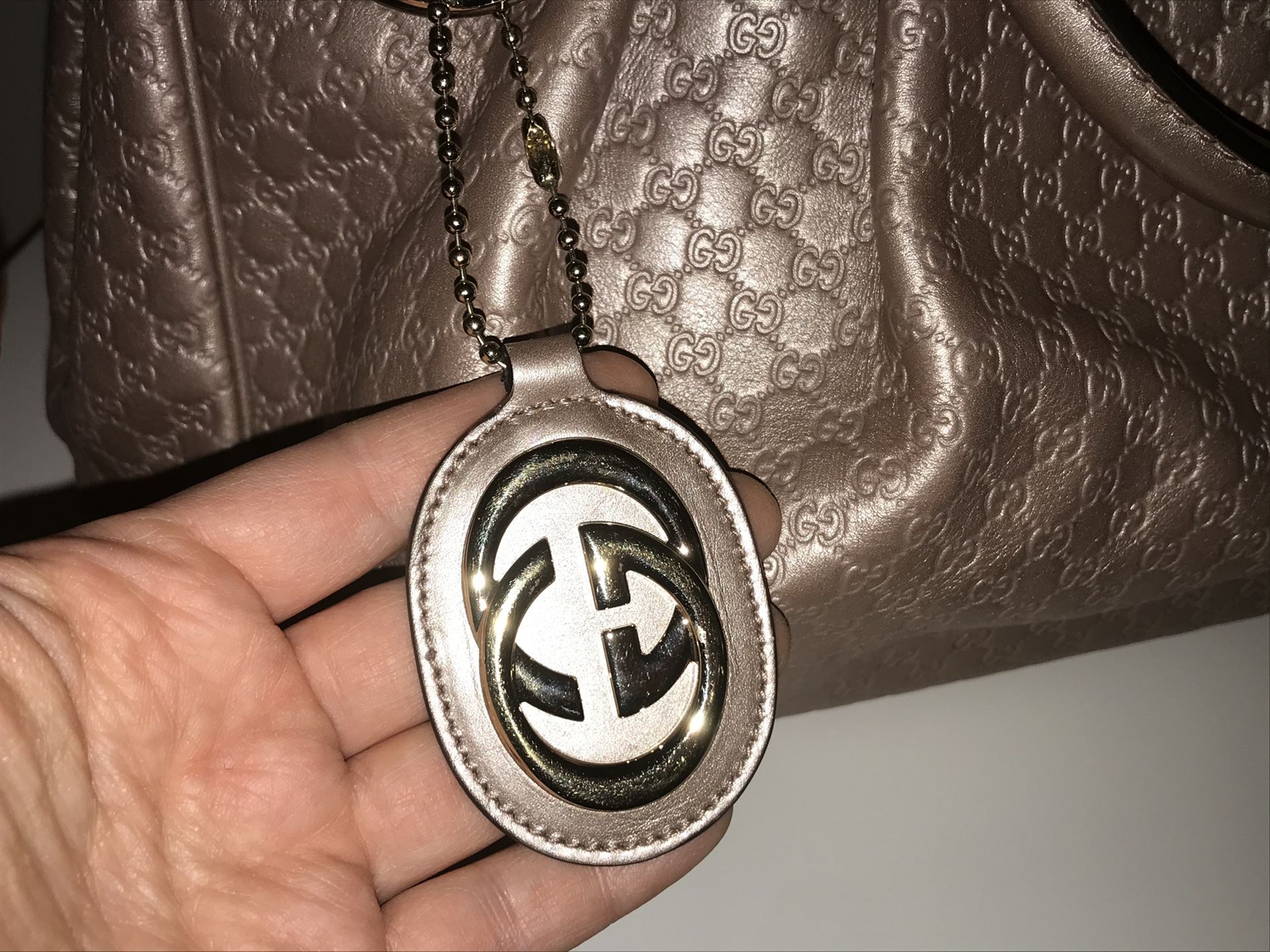 Authentic Gucci Sukey Rose Gold Tote Bag Like New