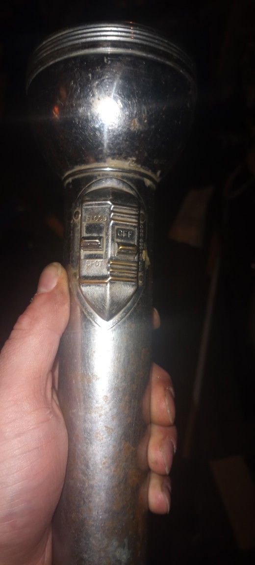 Vintage Police Fireman Flashlight Works