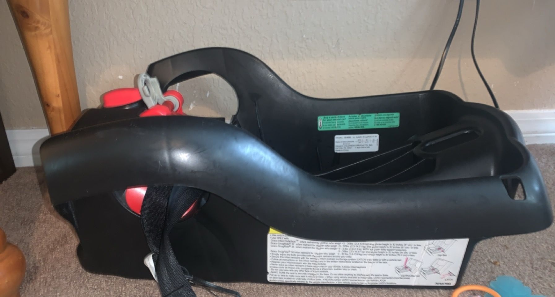 Graco-pedic Luxury Foam Car seat And Anchor