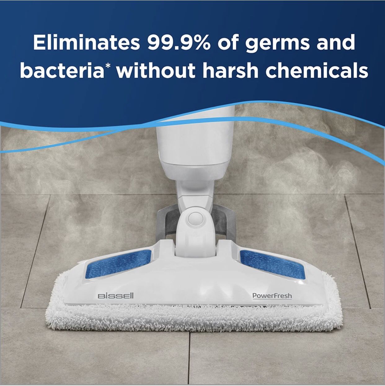 NEW! Bissell Power Fresh Steam Mop with Natural Sanitization, Floor Steamer, Tile Cleaner