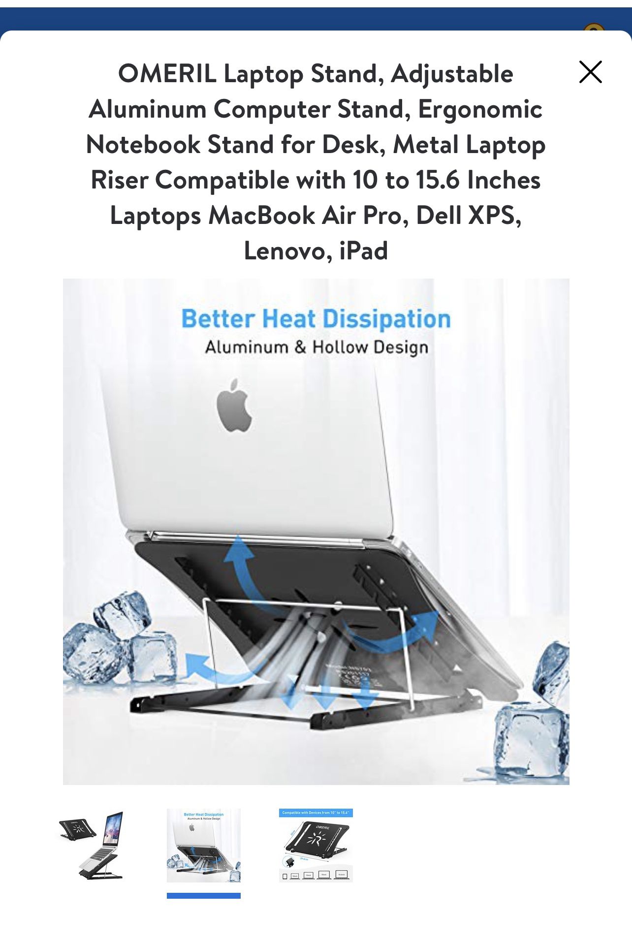 brand new 📦 adjustable aluminum laptop raiser 💰 original $40
