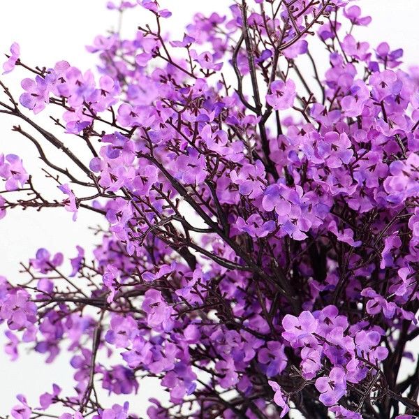 Cloth Artificial Flowers 6 Bundle European, Color: Purple-6pcs