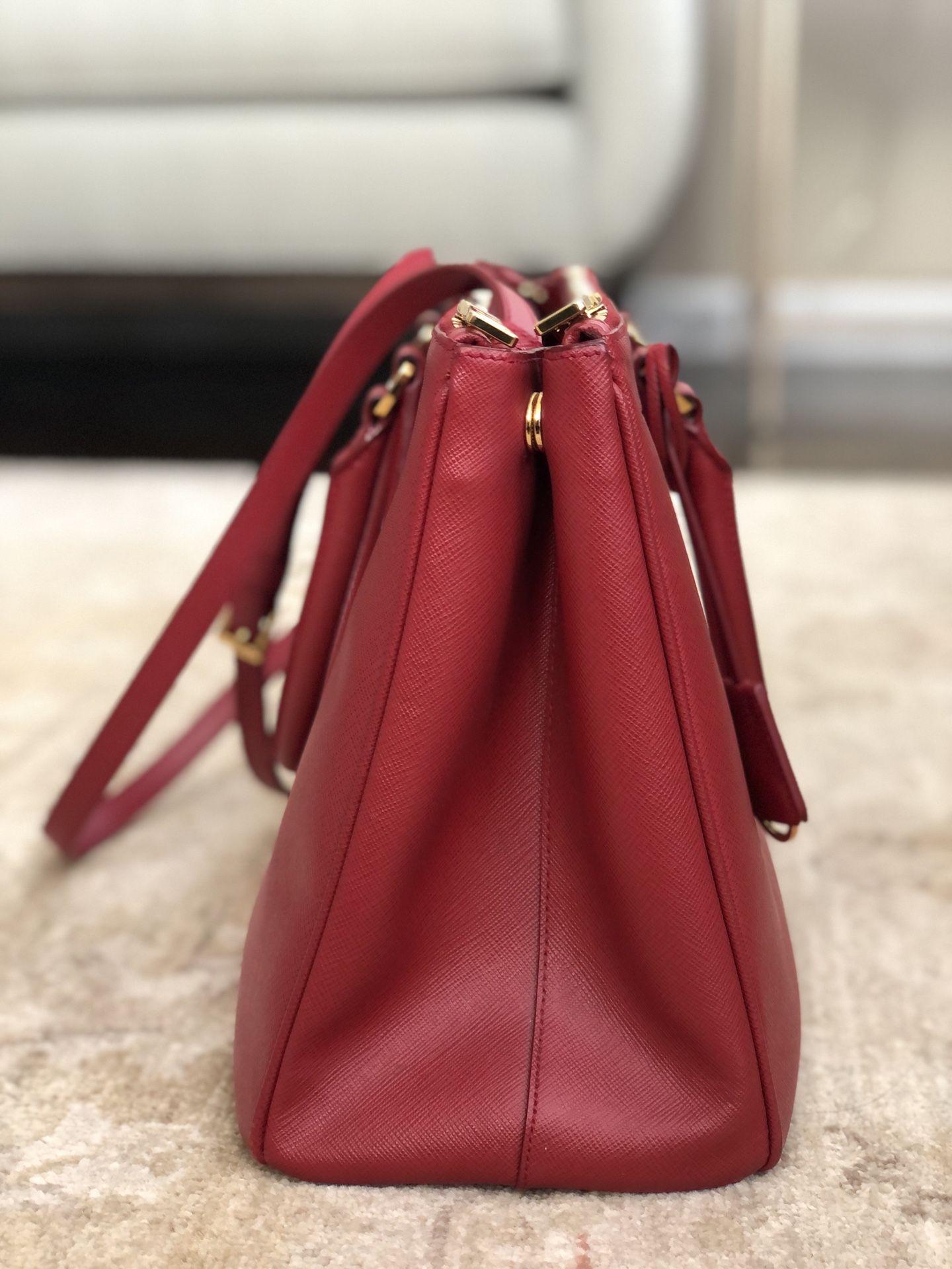 Medium Saffiano Leather Prada Galleria Bag