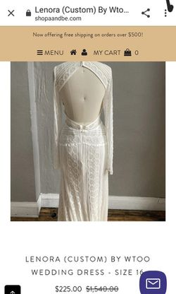 Wedding Dress Size 16 - Wtoo By Watters Thumbnail