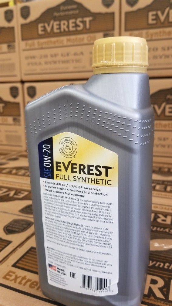 Everest Motor Oil Full Synthetic Case 12QT